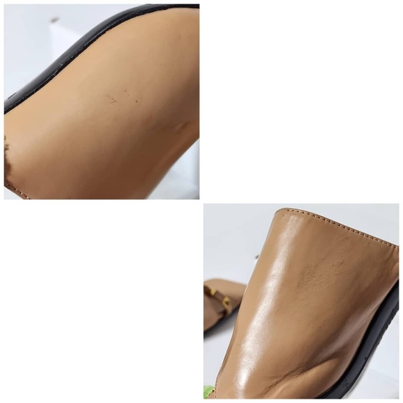 Authentic VALENTINO GARAVANI Nappa Rockstud Tower Heel Mules 38 Biege - Picture 10 of 16